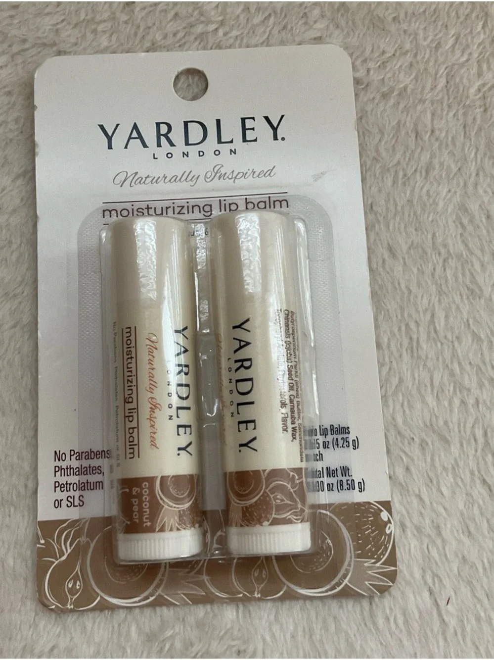 Yardley London Moisturizing Lip Balm Duo — Cream/Tan